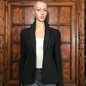 Jones New York Charcoal Aurora Borealis Shimmer Pinstripe Blazer